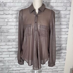 Romeo & Juliet Couture Brown Casual Button Down Shirt